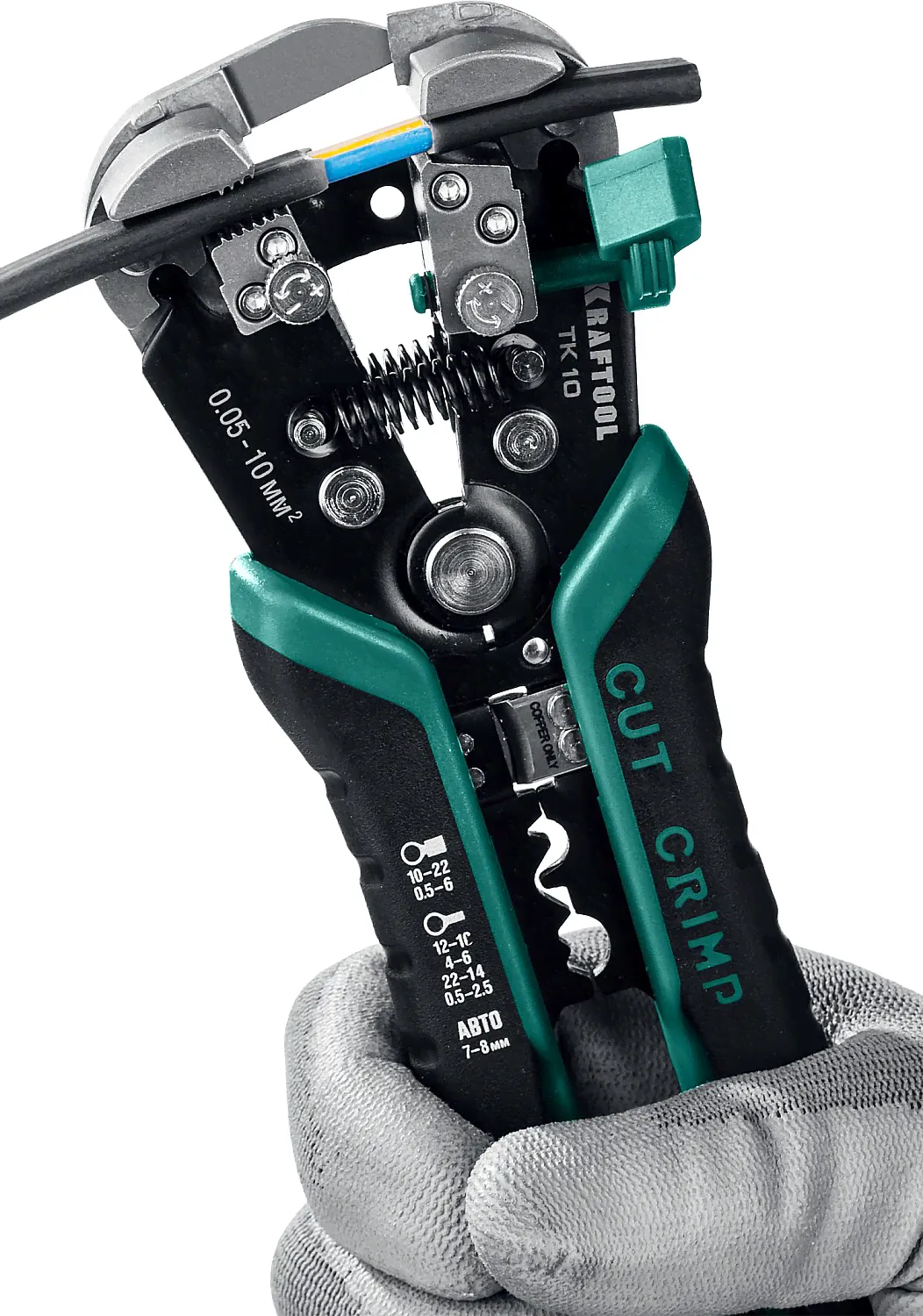 KRAFTOOL TK-10, 0.05 - 10 мм², автоматический стриппер (22639)-4