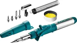 KRAFTOOL 5 насадок, 1300с, пьезоподжиг, паяльник газовый Pro в наборе 55503-H10