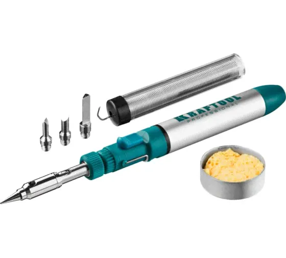 Паяльник газовый 30-70 Вт, 1300°С горелка, фен, набор 8 в 1 KRAFTOOL SolderGas-0