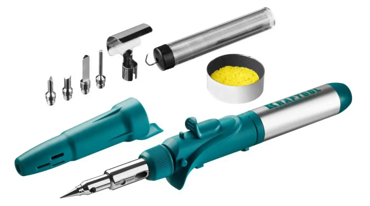 Паяльник газовый KRAFTOOL SolderPro 120K +насадки (55503-H10)
