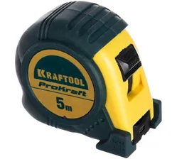 KRAFTOOL NYLON 5м / 25мм рулетка с ударостойким обрезиненным корпусом