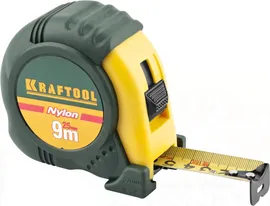KRAFTOOL NYLON 9м / 25мм рулетка с ударостойким обрезиненным корпусом