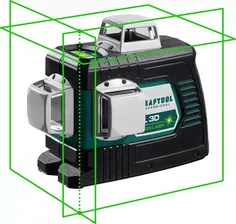 Нивелир лазерный KRAFTOOL LL 3D, зеленый в коробке, 34641