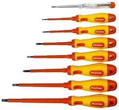 Набор отверток Kraftool (8 предм.) 250088-H8 красный/желтый