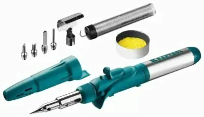 55504H8 KRAFTOOL Газовый паяльник KRAFTOOL SolderPro 70B, набор 8-в-1, 30-70 Вт, горелка, фен, 1300°С
