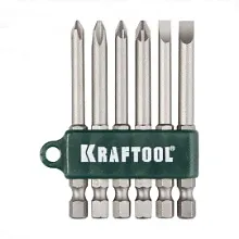 Биты в наборе Kraftool удлиненные 6 предметов