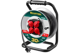 Удлинитель на катушке KRAFTOOL K-325 4-розетки, 30 м
