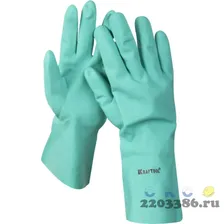 Перчатки маслобензостойкие нитриловые, индустриальные, размер XL, KRAFTOOL NITRIL, 11280-XL_z01