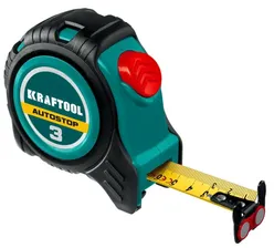 Рулетка KRAFTOOL Autostop 3м/16мм профессиональная с автостопом