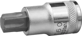 Торцовая бита-головка KRAFTOOL "INDUSTRIE QUALITAT", материал S2, TORX, сатинированная, 1/2", Т60