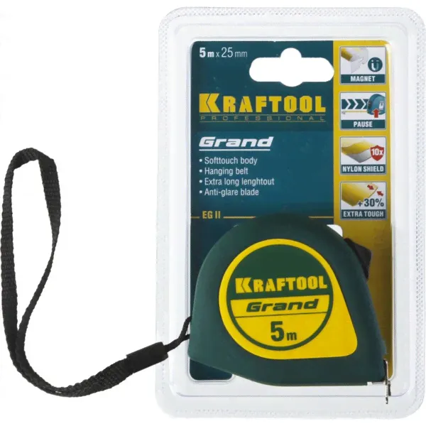 Рулетка Kraftool Grand 5м*25мм 34022-05-25-0