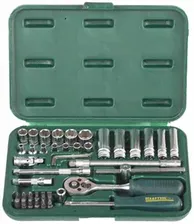 Набор KRAFTOOL "EXPERT, торцовые головки, 1/4", 42 предм.