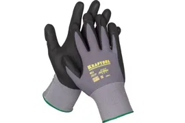 Нейлоновые перчатки Kraftool EXPERT 15 класс, вспененное нитриловое покрытие, M 11285-M