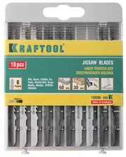 Набор пилок для лобзика Kraftool 159590-H10, дерево, ДСП, ламинат, металл, фанера